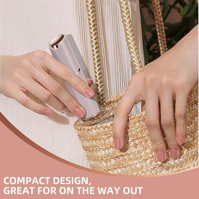 Facial Hair Removal for Women, Portable Lady Shaver, Rechargeable Painless Hair Remover for Face, Upper Lips, Chin, Peach Fuzz