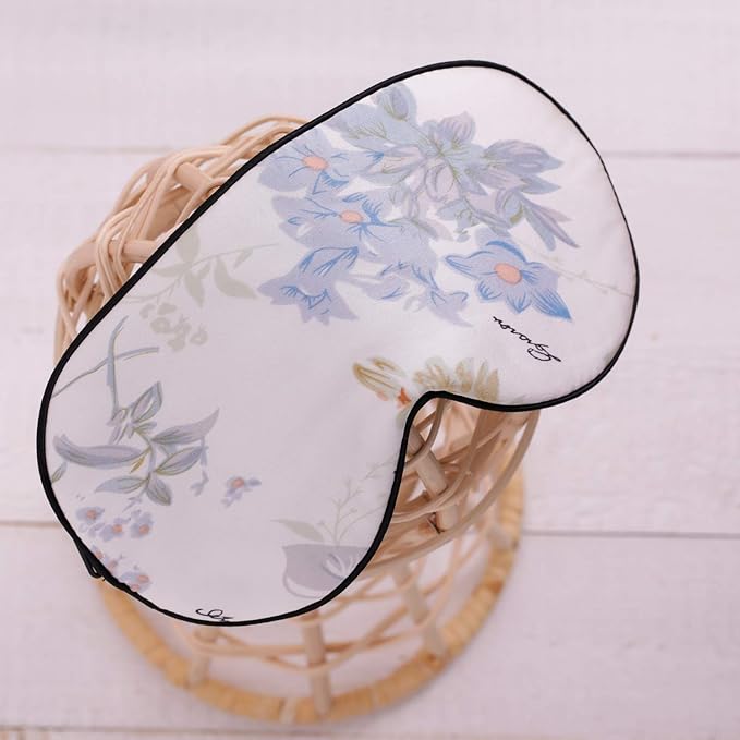 Feel 100% Pure Silk Eye Mask Sleep Eye Mask Eye Cover Eyeshade Sleeping Eye Mask Floral Colors (#30)