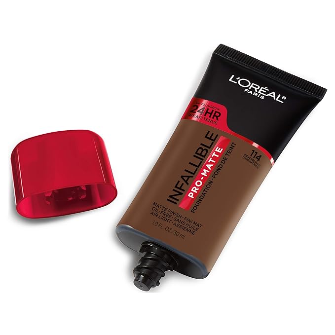 L'Oreal Paris Cosmetics Makeup Infallible Pro-Matte Liquid Longwear Foundation, Rich Chocolate, 1 fl oz.