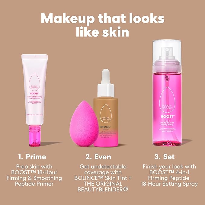 Beautyblender 12-Hour Always on Radiant Skin Tint, Breathable Serum Foundation Stays Put for All Day Long Wear, Infused with Hyaluronic Acid & Niacinamide, Light 4