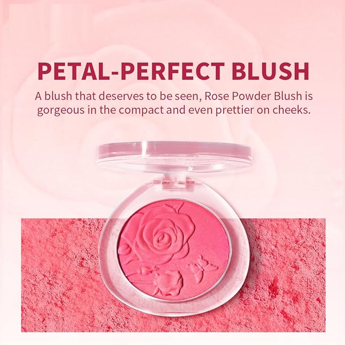 MAEPEOR Matte Face Blush 8 Colors Lightweight Natural Look Face Blush Long-Lasting and Highly Pigmented Powder Blush for Cheeks (Color 02)