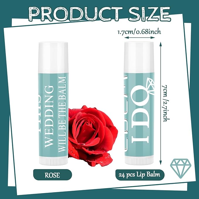 24 Pcs Bachelorette Lip Balm I Do Crew Wedding Party Gifts Bachelorette Lip Balm Gift Wedding Favors for Bachelorette Wedding Party Guest Supplies (Green)