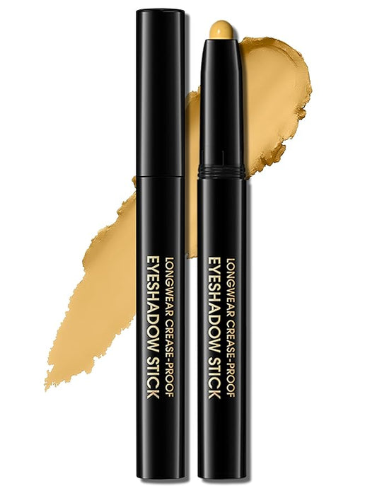 Erinde Waterproof Eyeshadow Stick, Cream Eye Shadow Stick, Long-Lasting, Crease-Proof, Cream to Powder Buildable & Blendable Eye Shadow Pencils Crayon, Vegan & Cruelty-Free, 07 Sun