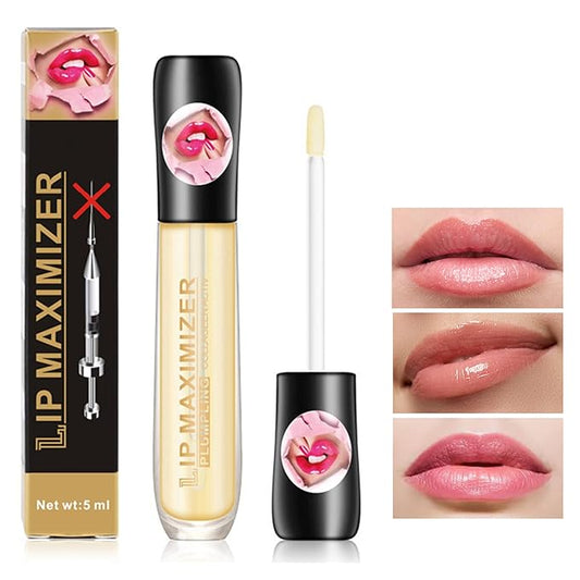 Lip Plumper Lip Gloss,Lip Maximizer Balm Plumper Lip Plumping Serum,Heathly Lip Moisturizer Enhancer Hydrated Lips,Reduces Improves Dry Lip Lines Lip Plumping Gloss Lip Extreme Volume