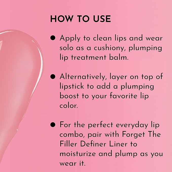 LAWLESS Forget the Filler Lip Plumping Line Smoothing Tinted Balm, Pink Marshmallow, 0.09 Ounce