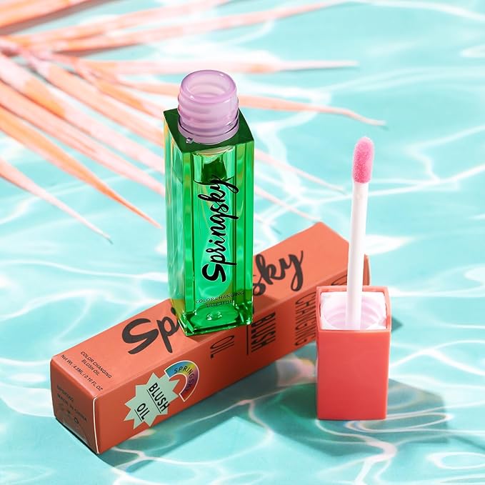 Color Changing Blush Oil, Liquid Blush Oil for Cheeks, Long-lasting Waterproof Blush, Dewy & Natural Flush Finish, Reacts to Your Skin's pH for a Customized Look
