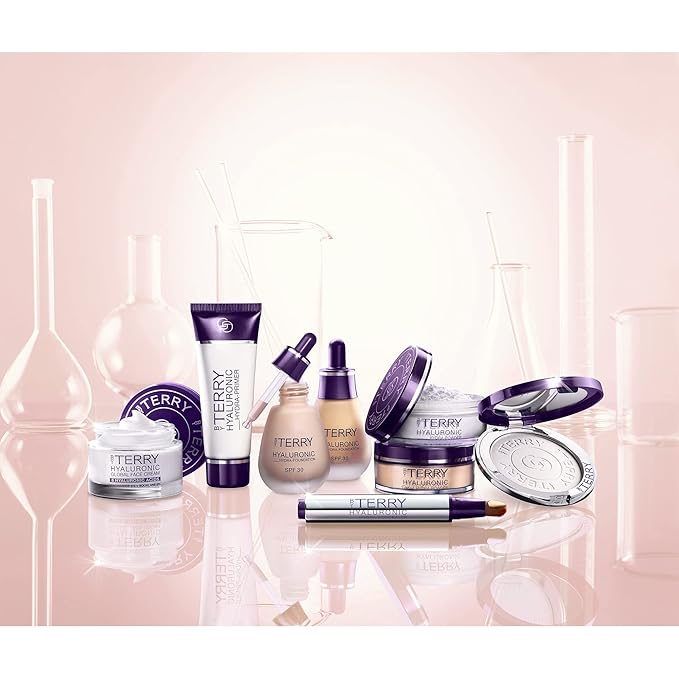 By Terry Hyaluronic Tinted Hydra-Powder, Non-Drying Loose Face Setting Powder, Blur Imperfections & Mattify, Medium Fair, 0.35 oz