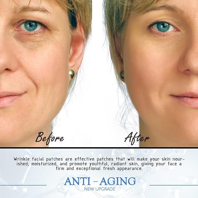 18 Pcs Wrinkle Patches，Reusable Silicone Face, Forehead, Neck & Chest Wrinkle Pads – Anti Aging Overnight Facial Smoothing Pads for Fine Lines, Decollete Care, Skin Rejuvenation