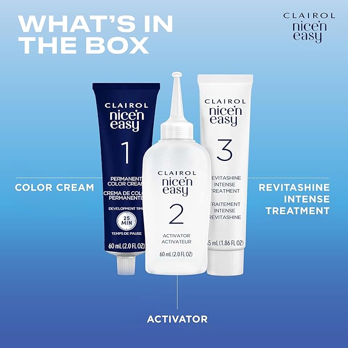 Clairol Nice'n Easy Permanent Hair Dye, 6A Light Ash Brown Hair Color, Pack of 3