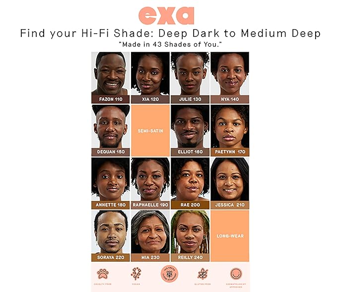 Exa Beauty - Natural High Fidelity Foundation | Clean, Vegan, Cruelty-Free Makeup (Gretta 460)