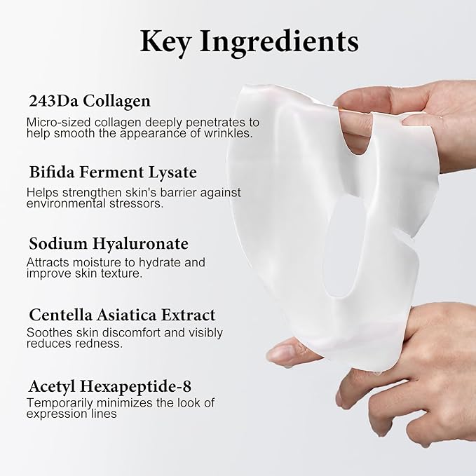 ISTON 4 Pack Collagen Face Mask, Collagen Real Deep Anti Wrinkle Lifting Mask | Firming,Pore Minimizing | Overnight Hydrating Face Masks Skincare for Glass Skin |TikTok Trend Items Skin Care