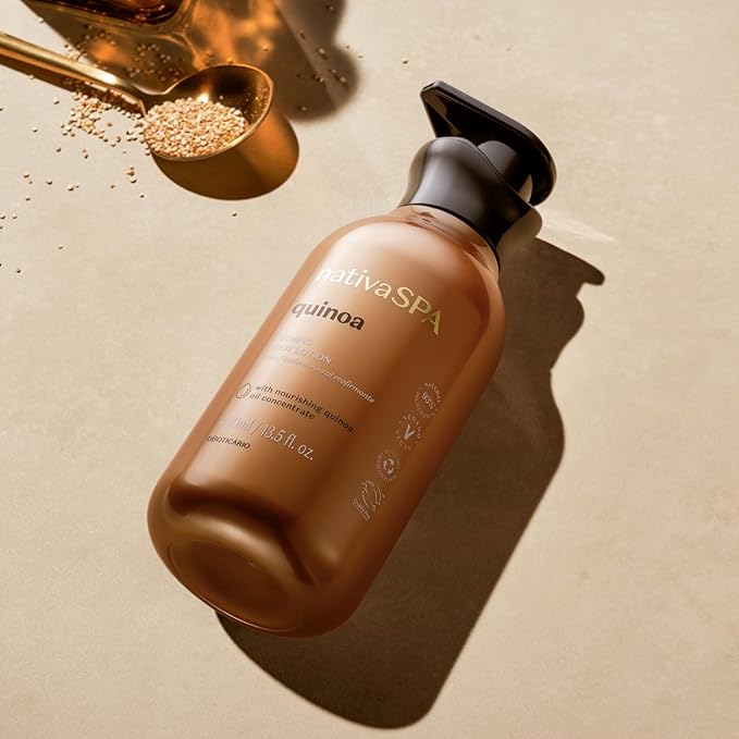 Nativa SPA by O Boticario Quinoa Hydrating Body Lotion, Fragranced Skin Moisturizer with Purified Quinoa Drops, 13.5 Ounce