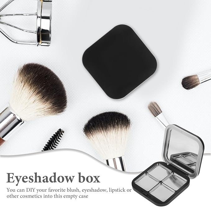 Blush Pallet Makeup 2pcs Empty Magnetic Eyeshadow Palette, Small Makeup Palette Lipstick Compact Containers Cosmetic Sample Storage Cases Makeup Plate for Foundation