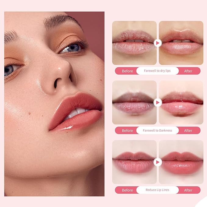 Lip Sleeping Mask Overnight Moisturizer Balm, Berry Lip Mask, Day and Night Repair Lip Balm for Improves Dryness Cracked, Moisturize Nourish Lip Scrubs Exfoliate Reduce Lip Lines (3pack)