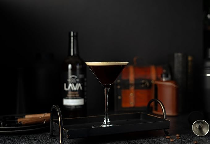 LAVA Premium Espresso Martini Mix, Cold Brew Espresso, 65mg Caffeine Per Serv., No Artificial Sweeteners, Colors, or Flavors, Espresso Martini Gift, 1-Liter (33.8oz) Glass Bottle