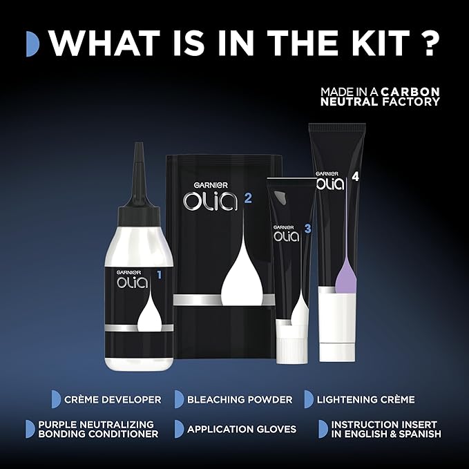 Garnier Hair Color Olia Ammonia-Free Brilliant Color Oil-Rich Permanent Hair Dye, B+++ Bleach Blonde Extreme, 2 Count (Packaging May Vary)