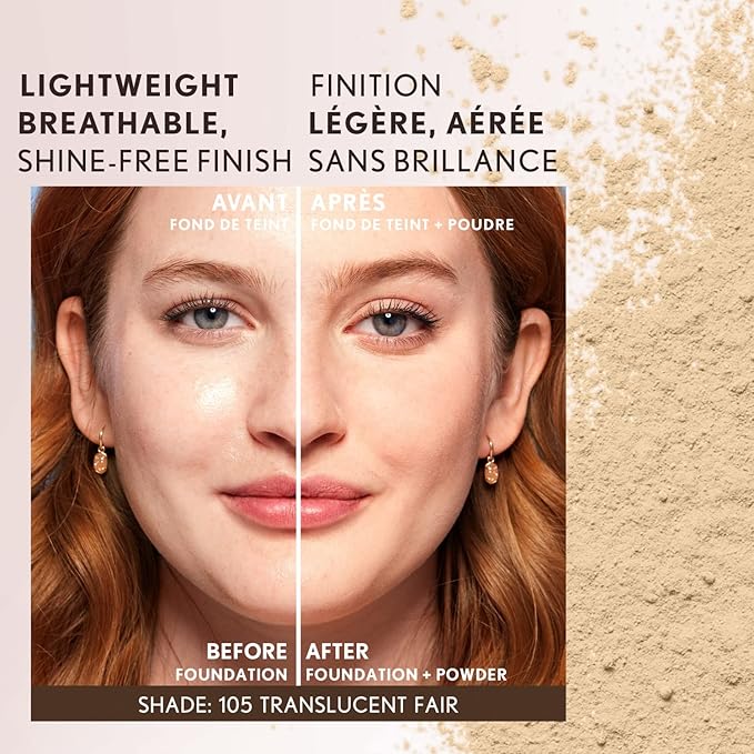 COVERGIRL Clean Invisible Loose Powder - Loose Powder, Setting Powder, Vegan Formula - Translucent Fair, 20g (0.63 oz)