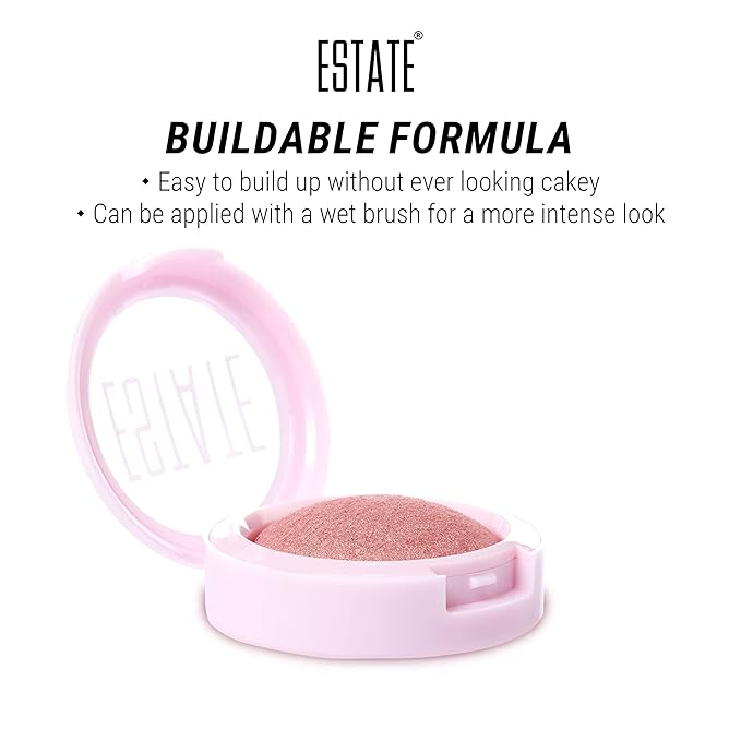Estate Cosmetics Dew Me Baked Highlighter – Cheek, Eyes & Face Pressed Powder – 3 g (0.1 oz) (Exposed)