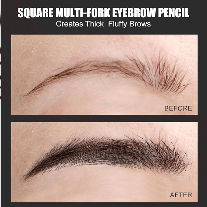 Eyebrow Pen, Angled Brow Brush,Eyebrow Pencils for Women,Natural Brow Pen,Hair-Like Strokes, 24hrs Long-Lasting,Waterproof, Smudge-Proof,Easy to Use, Multiple Uses,Gifts for Her,Chocolate