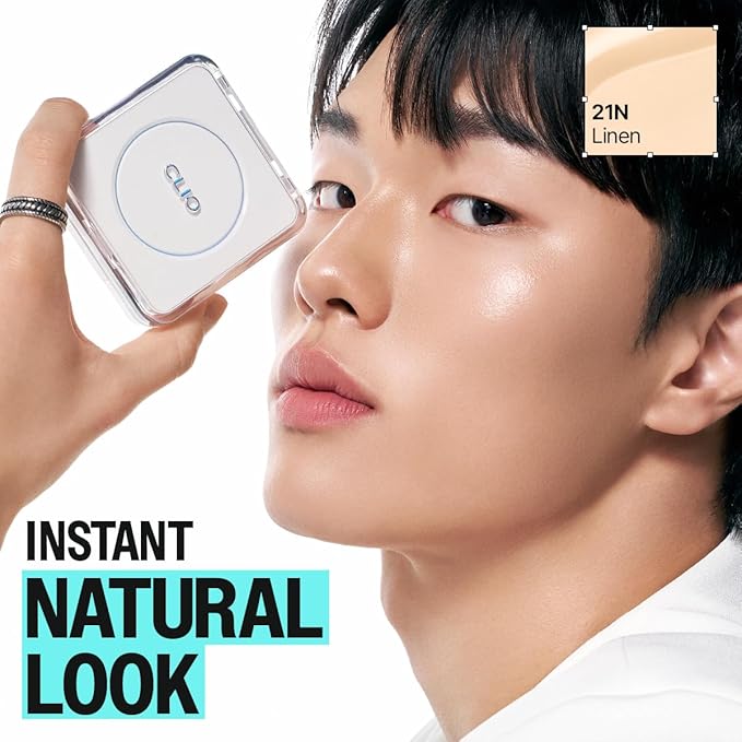 CLIO Kill Cover Founwear Cushion The Original – 20 Shades, Buildable Light to Medium Coverage, Natural Finish, Korean Makeup Foundation, Long-Lasting Skin Fit, 23N GINGER