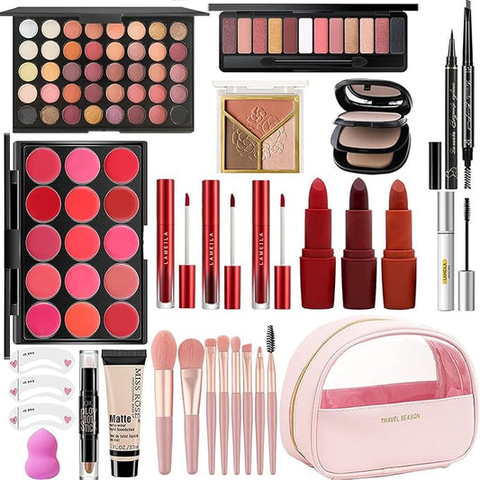 M All In One Full Makeup Kit for Women, Multipurpose Makeup Sets, Beginners and Professionals Alike, Easy to Carry(Pink)