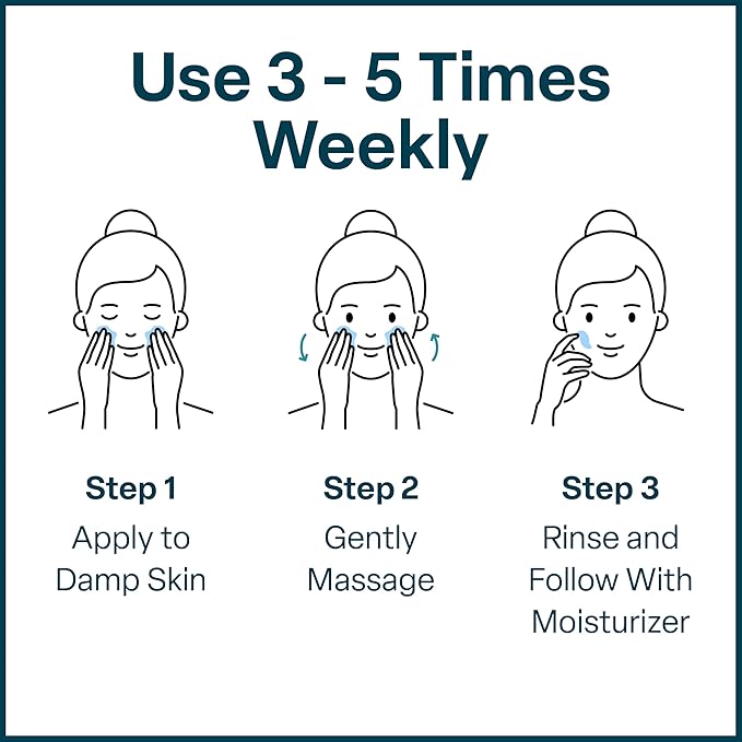 QRxLabs Glycolic Acid Face Wash – Gentle Exfoliating Gel Cleanser for Smoother Looking Skin – Helps Improve Texture & Hydration – Ideal for Blemish-Prone Skin and Ingrown Hairs – 6 oz