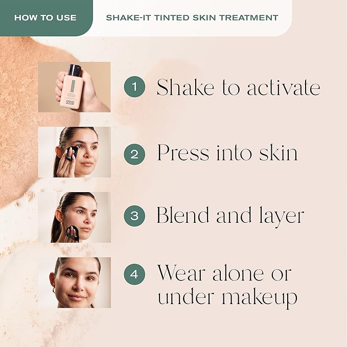 Erno Laszlo Shake-It Tinted Skincare Treatment, Deep Face Tint for Deeper Complexions, Beautiful Skin Tone, Controls Oil, Natural Matte Finish (3 Fl Oz)