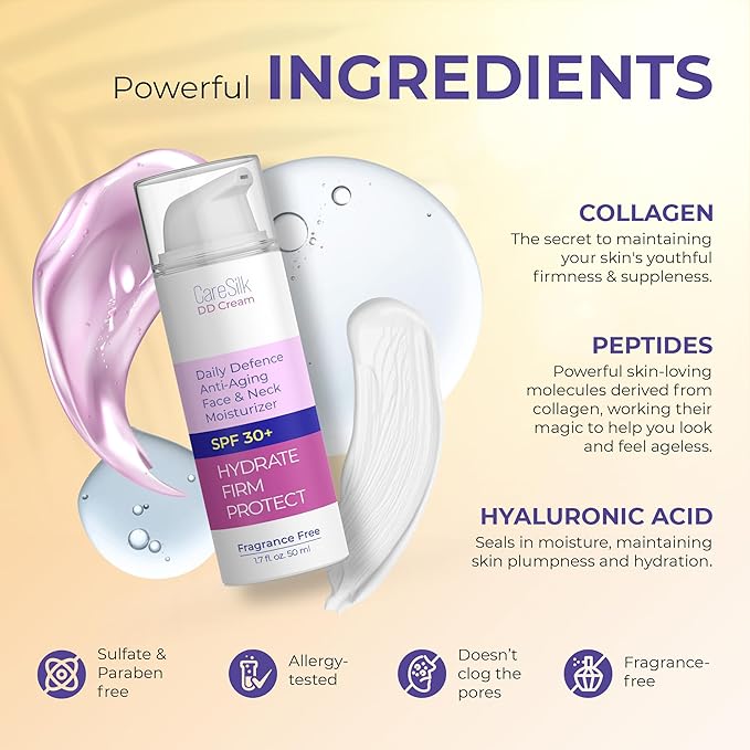 Daily Defense Mineral Sunscreen Face Moisturizer With SPF 30 + Hyaluronic Acid, Collagen, Peptides | Sun Screen Face Lotion, Sunblock Face Sunscreen | Reef Safe Sunscreen