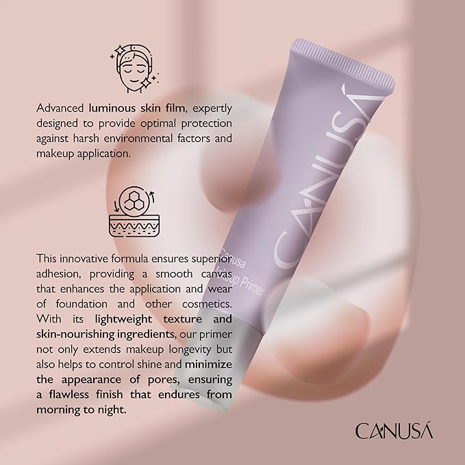 Clear Makeup Primer - Pore Minimizing & Mattifying,Long Lasting Base for Oily/Sensitive Skin - Clear Translucent Finish, Moisturizes & Primes -Cruelty Free US (1.02 Fl Oz / 30ml.)