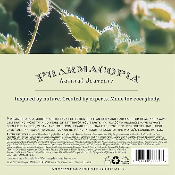 Pharmacopia Verbena Conditioner - Natural Scalp Moisturizer, Vegan & Cruelty-Free Hair Care with Shea Butter, Aloe Vera, Jojoba Oil and Olive Leaf Extract for Dry Hair Treatment and Detangling, 16 oz