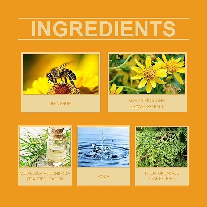 Bee Venom Professional Gel,New Bee Venom Cream for Neck,Waist,Back,Hands,Feet and Legs