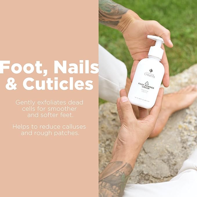 Foot Powder Cream for Dry Cracked Heels, Odor Control, and Intense Skin Hydration, 8.5 fl. oz., with Shea Butter and Vitamin E