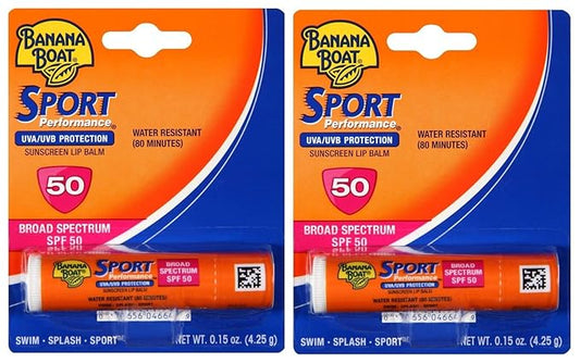 Banana Boat Sport SPF 50 Sunscreen Lip Balm (2 Pack)