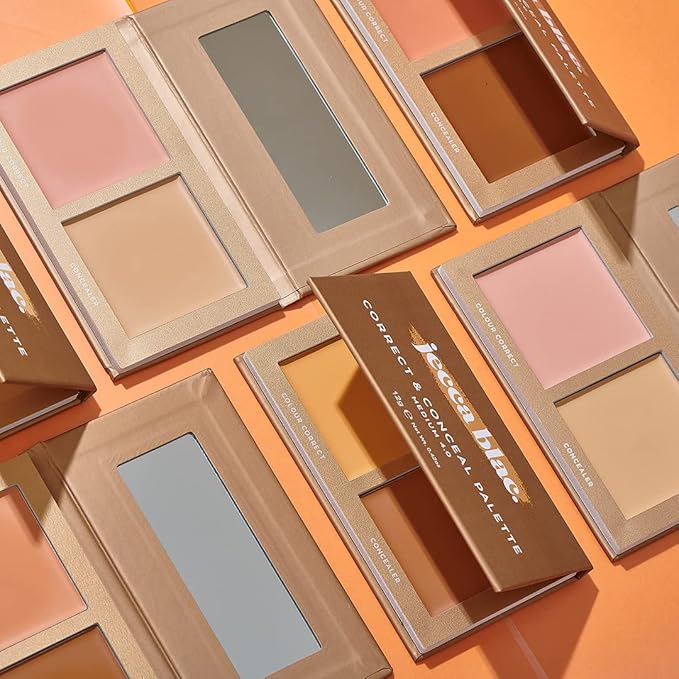 Jecca Blac Correct and Conceal Medium Coverage Palette, Lightweight Long Lasting Formula, Medium To Full Coverage, Gender Neutral and LGBTIQA+ Inclusive Make Up, Medium 2.0, 12g