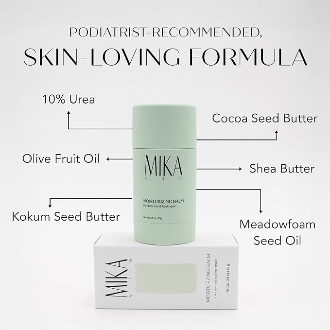 Luxury Moisturizing Foot Balm for Dry Cracked Feet, Urea Cream & Foot Moisturizer, It Softens & Exfoliates Skin and is Paraben and Phthalate Free