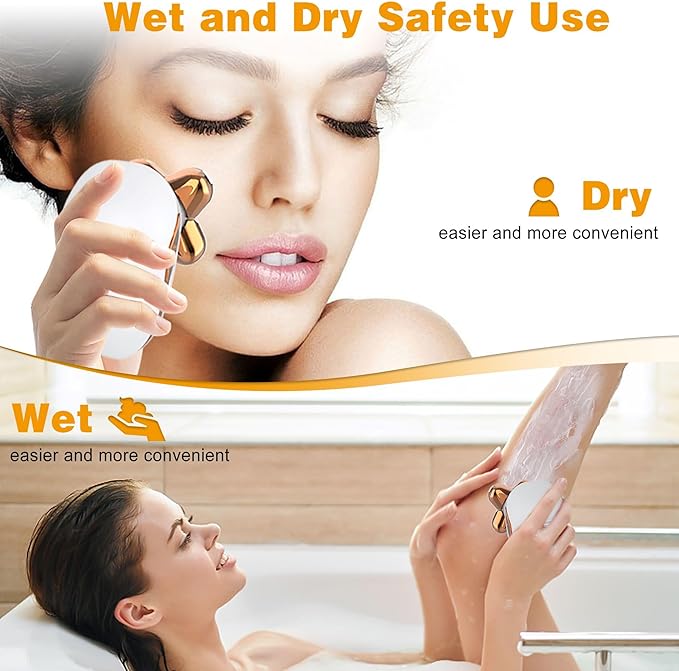 Electric Razors for Women, Women's Electric Shaver Kit for Legs, Bikini and Body Wet Dry Use, Facial Hair Removal, Cordless Trimmer for Womens Bikini Lady Grooming Sensitive Skin