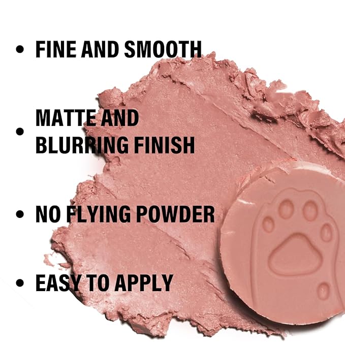 Boobeen Matte Blush Palette for Cheek, Pink Blush Cream, High Pigment Blush, Blendable Face Blusher for Confident Natural Makeup