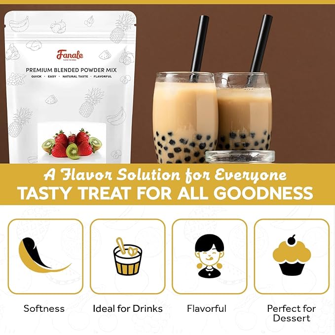 Fanale Premium Lavender Bubble Tea Flavoring Powder | Perfect for Baking, Smoothies, Desserts and Drinks | Instant Flavoring Powder for Boba Milk Tea - 2.2 Pounds (Pack of 20)