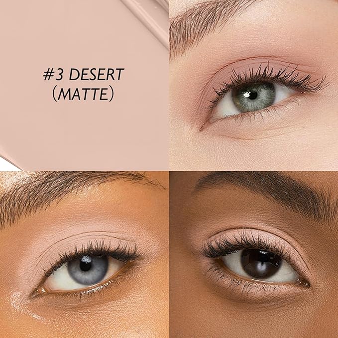 Eyeshadow Stick Matte Eye Brightener Pencil Cream Nude Eye Shadow Base Crayon Long-Lasting Crease-Proof Naked Eyeshadow Blendable High Pigmented Single Eyeliner Makeup for Women, 3 DESERT