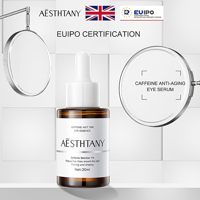 Caffeine Niacinamide Organic Carnosine Serum 1 Fl Oz / 30ml Reduce fne lines around the eyesFirming and shaping Anti-Aging,Moisturizing, Anti-Wrinkle Eye Serum - Skin Repair (Caffeine)