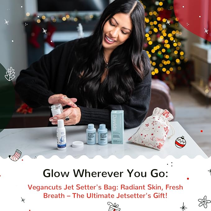 Jet Setter's Selfcare Essentials - Vegan Beauty Set Gift for Women - On-the-Go Skincare And Vacation Beauty Essentials - Compact Travel Size Beauty Products Gift Set - Great Christmas Gift for Her