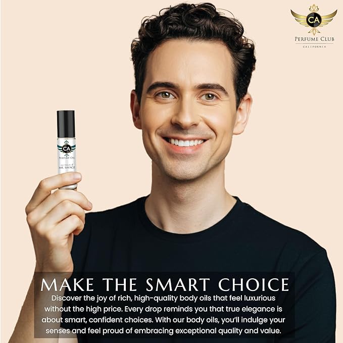 CA Perfume Impression of Light Blue Eau Intense For Men Body Oil Roll-On 0.3 Fl Oz/10ml