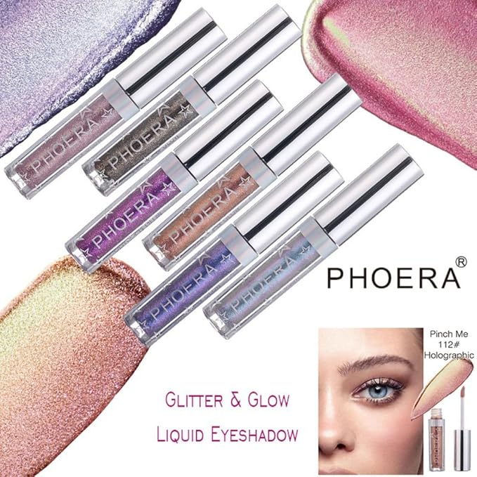 Glitter Eyeshadow，Makeup For Eyes Liquid Shimmer Sparkle Glow Light Colors Pencil Stick Shiny Long Lasting Waterproof Shining Eye Shadow Sets Metallic Pigments Metals Gloss Sparkling Pen Kit (A106)