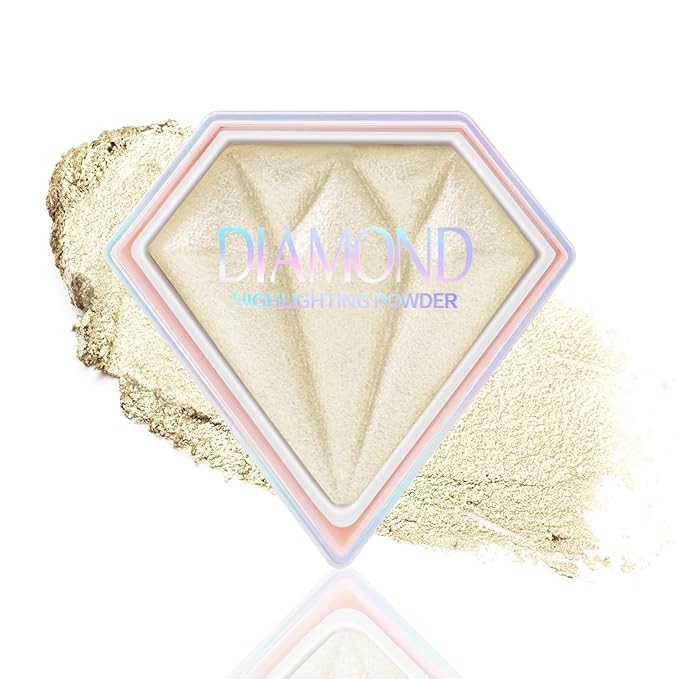 Boobeen Highlighter Makeup Palette, Baked Highlighter Bronzer Powder Palette, Shimmer Illuminator Contour Highlighter Powder for Face, Pearl Shine Shades Waterproof Long Lasting