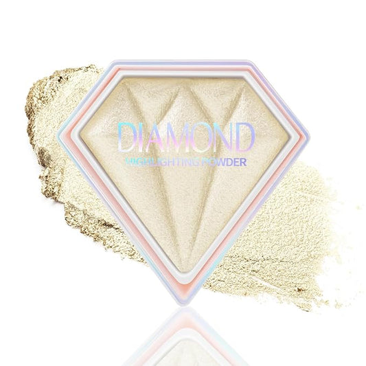 Boobeen Highlighter Makeup Palette, Baked Highlighter Bronzer Powder Palette, Shimmer Illuminator Contour Highlighter Powder for Face, Pearl Shine Shades Waterproof Long Lasting