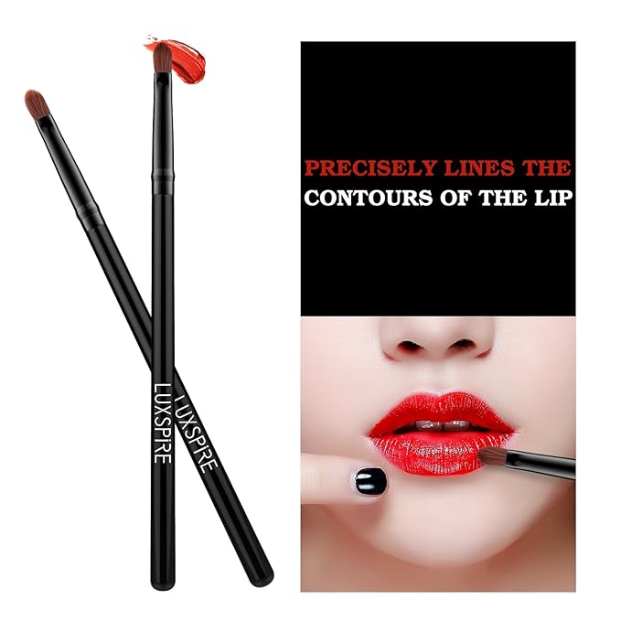 Luxspire Lip Brush Concealer Brushes 2 Pieces, Lipstick Gloss Brushes Applicators Eyeshadow Lip Liner Makeup Brush Cosmetics Make Up Tools, Small Make Up Brushes