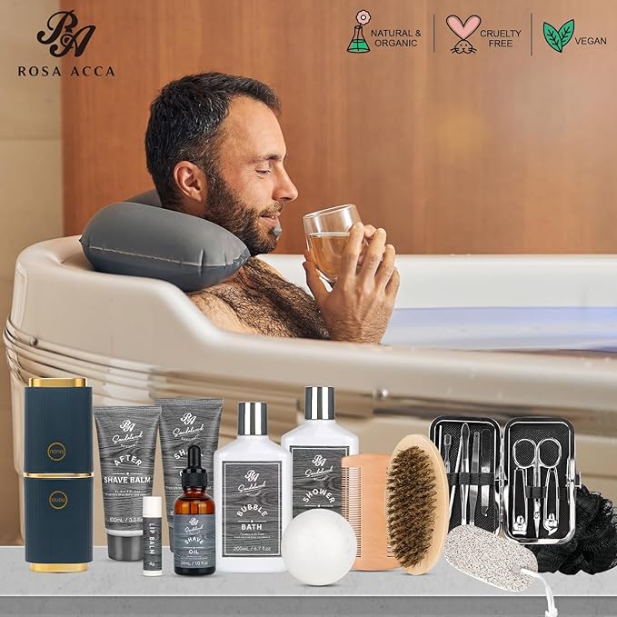 Father's Day Gift, 14 Pieces Grooming Set for Men, Skin Care Set, Beard Kit Spa Set, Bath & Body Care Set, Gifts for Boyfriend, Dad, Anniversary Gifts for Men, Birthday, Christmas, Valentine's Day