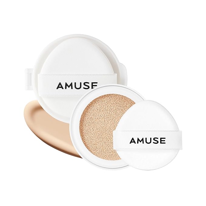 Amuse SEOUL Ceramic Skin Perfector Cushion Foundation Refill | Long-lasting, Lightweight, Semi-matte, Flawless Coverage, Hypoallergenic, Korean Beauty, Vegan(15g / 0.52 oz.) ([Refill] 02 HEALTHY)