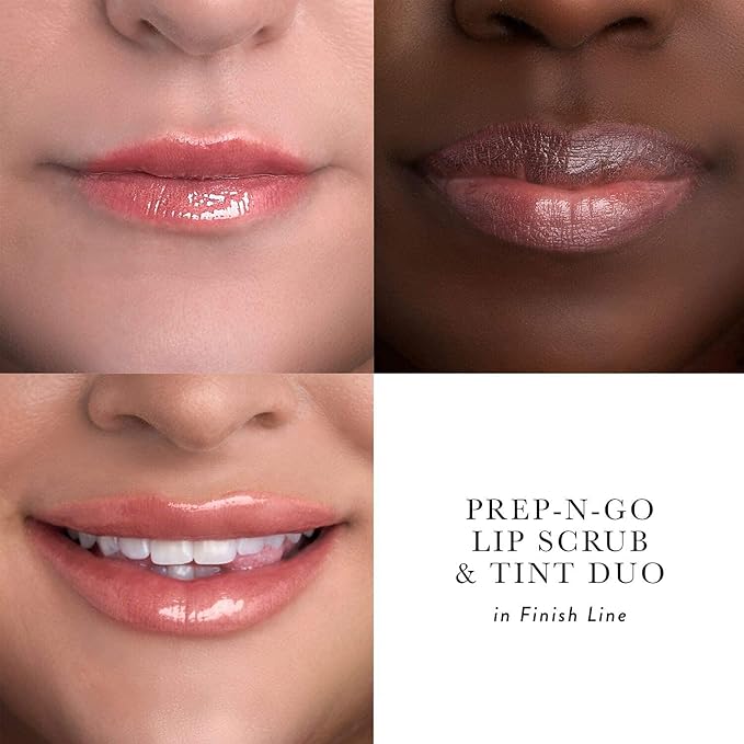 LAURA GELLER NEW YORK Prep-n-Go 2-in-1 Lip Scrub and Lip Oil Tint, Lip Hydrating Oil and Exfoliator, Finish Line