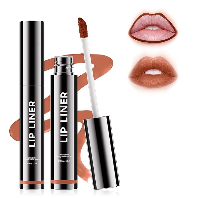 Lip Stain Peel Off - Waterproof Comfortable Vivid Color Peel Lip Liner Non-Stick Cup, Lip Tattoo Peel Off for Beauty & Charming Lip Makeup with All-Day | Vegan and Cruelty Free (#01 Nude)